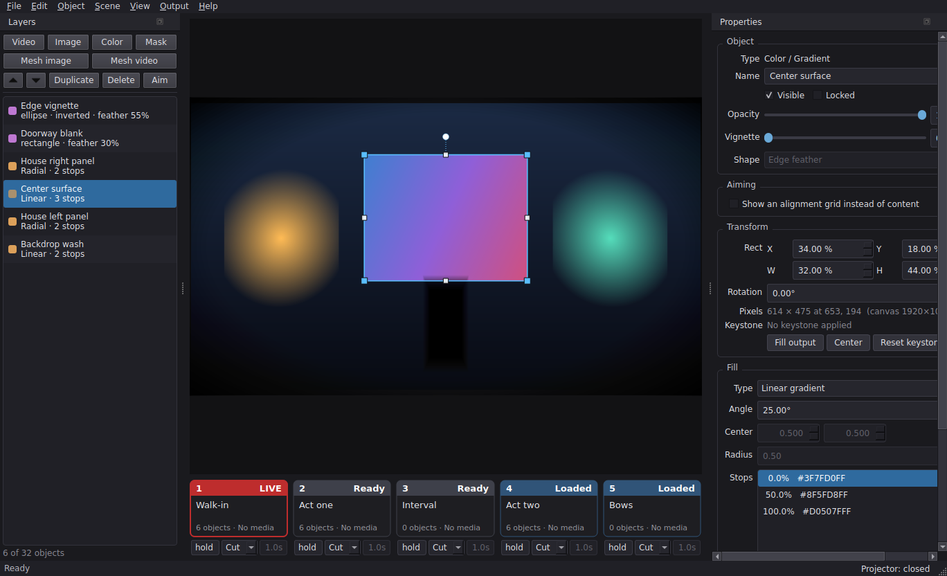 Placing an object with drag handles